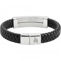 Браслет Zippo Steel Bar Braided Leather Bracelet (20 см) купить в Вологде