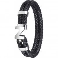 Браслет Zippo Steel Braided Leather Bracelet (20 см) купить в Вологде