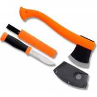 Набор Morakniv Outdoor Kit Orange, нож Morakniv 2000 нержавеющая сталь, цвет оранжевый + топор купить в Вологде