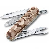 Нож перочинный Victorinox CLASSIC, сталь X55CrMo14, рукоять Cellidor®, песочный камуфляж купить в Вологде