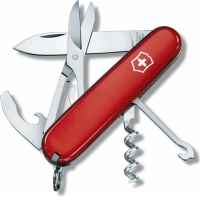 Нож перочинный Victorinox Compact, сталь X55CrMo14, рукоять Cellidor®, красный купить в Вологде