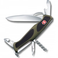 Нож перочинный Victorinox RangerGrip 61 0.9553.MC4 130мм 11 функций чёрно-зеленый купить в Вологде