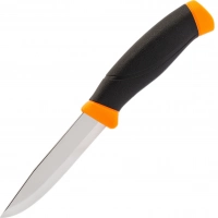 Нож с фиксированным лезвием Morakniv Companion Orange, сталь Sandvik 12C27, рукоять резина/пластик, оранжевый купить в Вологде