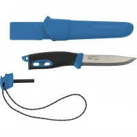 Нож с фиксированным лезвием Morakniv Companion Spark (S) Blue, сталь Sandvik 12C27, рукоять резина/пластик купить в Вологде