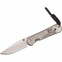 Нож складной Chris Reeve Large Sebenza 21, сталь CPM S35VN, рукоять титан с рисунком Leopard купить в Вологде