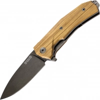 Нож складной LionSteel KUR BUL Olive Wood, сталь Stonewashed & PVD-Coated Uddeholm Sleipner®, рукоять оливковое дерево купить в Вологде