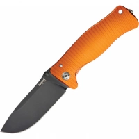 Нож складной LionSteel SR1A OB ORANGE, сталь D2 Black Finish, рукоять алюминий (Solid®), оранжевый купить в Вологде