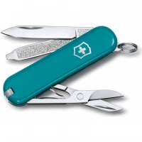 Нож Victorinox Classic SD Colors, Mountain Lake (0.6223.23G) бирюзовый, 7 функций 58мм купить в Вологде