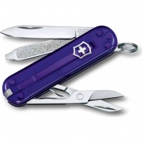 Нож Victorinox Classic SD Colors, Persian Indigo (0.6223.T29G) фиолетовый полупрозрачный, 7 функций 58мм купить в Вологде