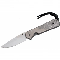 Складной нож Chris Reeve Large Sebenza 21 Computer Generated Graphic Raindrop, сталь CPM-S35VN, рукоять титан купить в Вологде