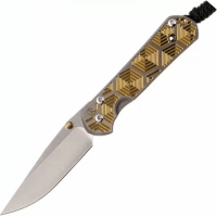 Складной нож Chris Reeve Large Sebenza 21 Gold, сталь S35VN, рукоять титановый сплав купить в Вологде