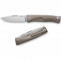 Складной нож LionSteel Thrill, сталь M390, рукоять Bronze titanium купить в Вологде