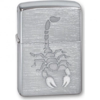 Зажигалка ZIPPO Scorpion Brushed Chrome, латунь с никеле-хром.покрыт., серебр., матов., 36х56х12 мм купить в Вологде